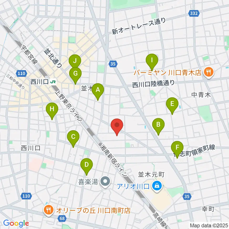 ワゴムスタジオ周辺のコンビニエンスストア一覧地図
