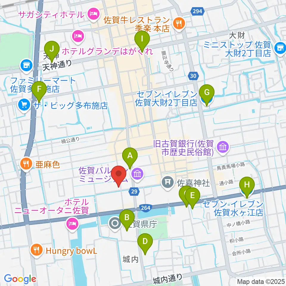 中央楽器ミュージックサロン周辺のコンビニエンスストア一覧地図