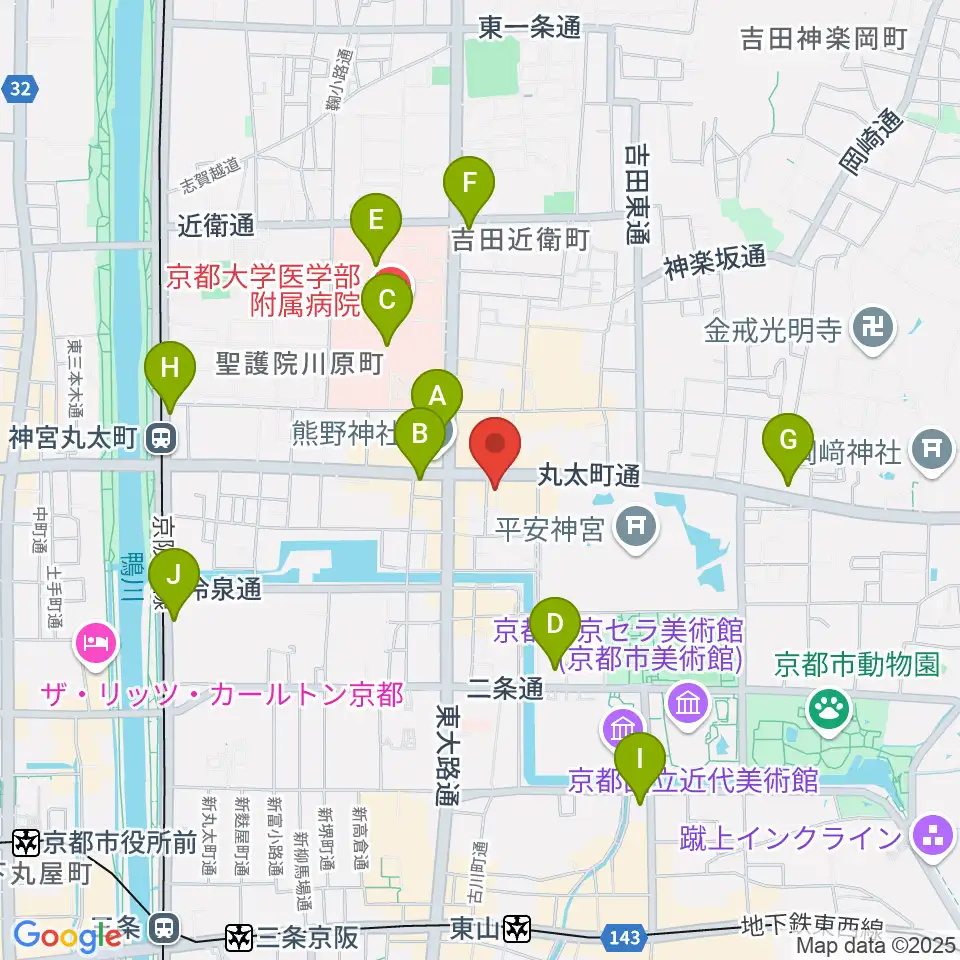 ジャズスポットヤマトヤ周辺のコンビニエンスストア一覧地図