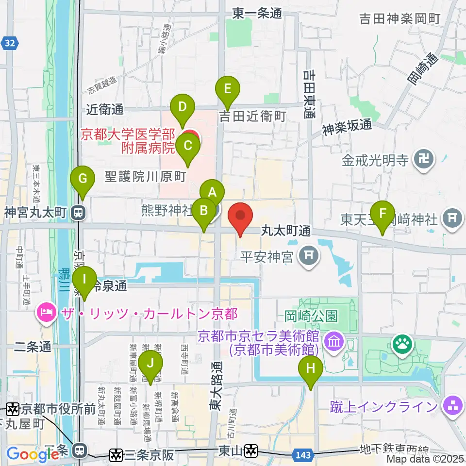 ジャズスポットヤマトヤ周辺のコンビニエンスストア一覧地図