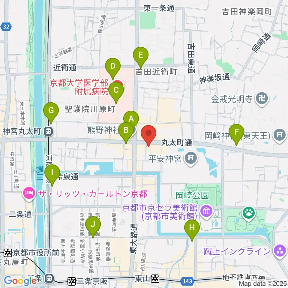 ジャズスポットヤマトヤ周辺のコンビニエンスストア一覧地図