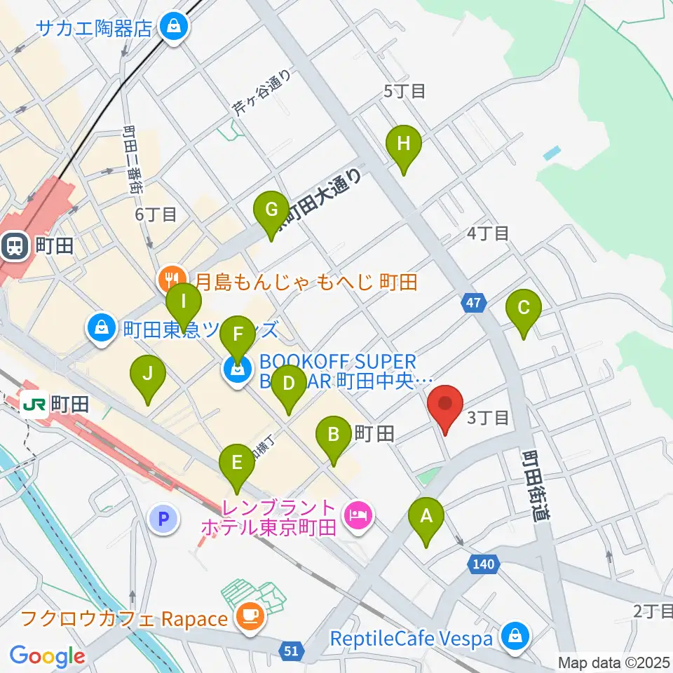 町田ミュージックサロンフォーボイス周辺のコンビニエンスストア一覧地図