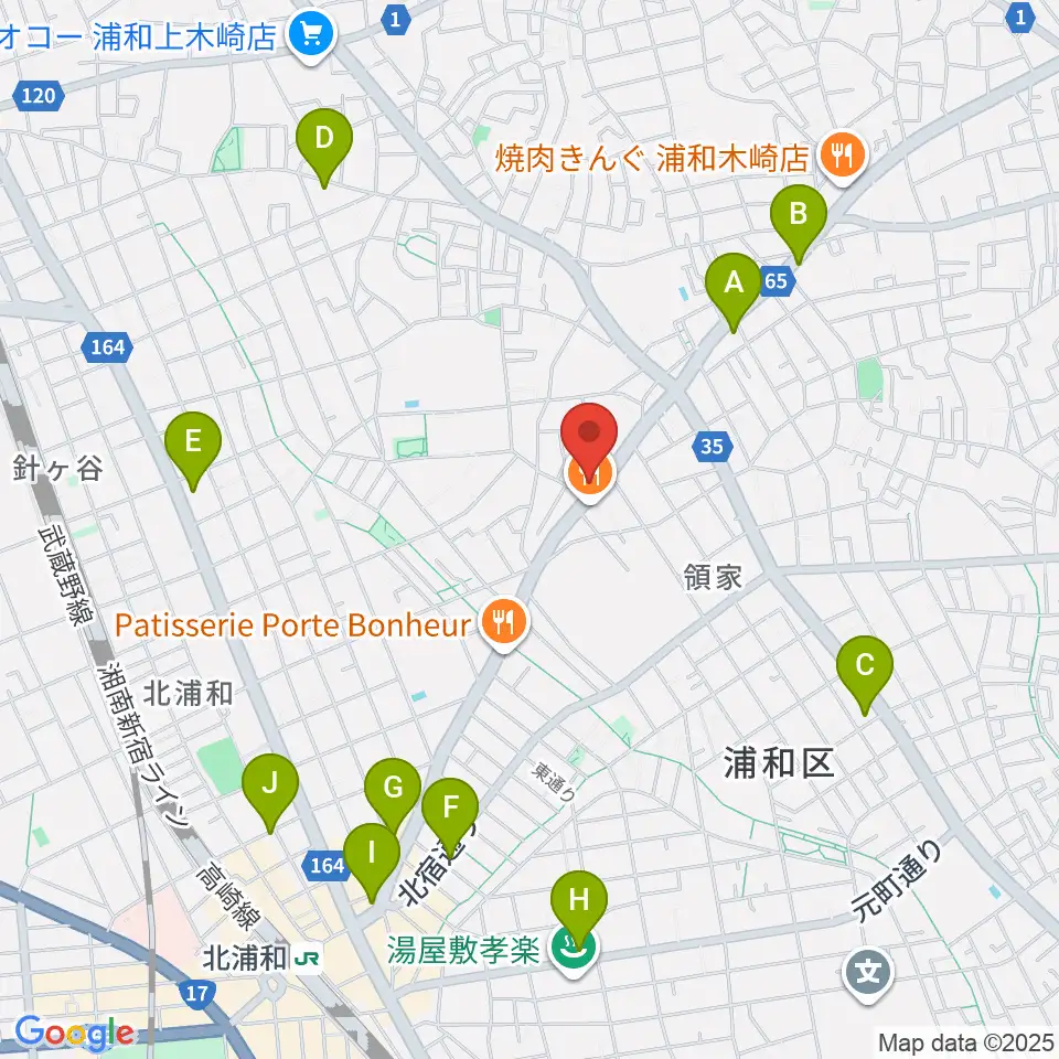 柏屋楽器 領家ミュージックセンター周辺のコンビニエンスストア一覧地図