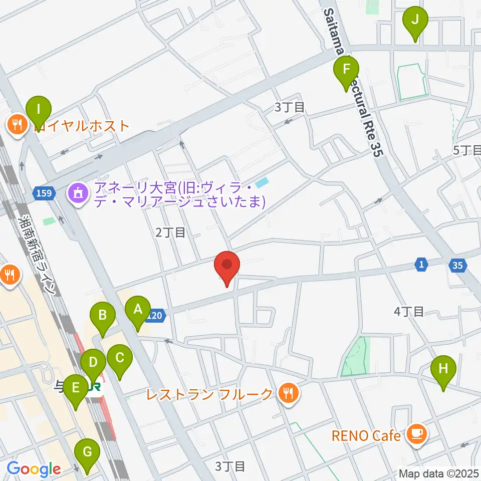 柏屋楽器 木崎ミュージックセンター周辺のコンビニエンスストア一覧地図