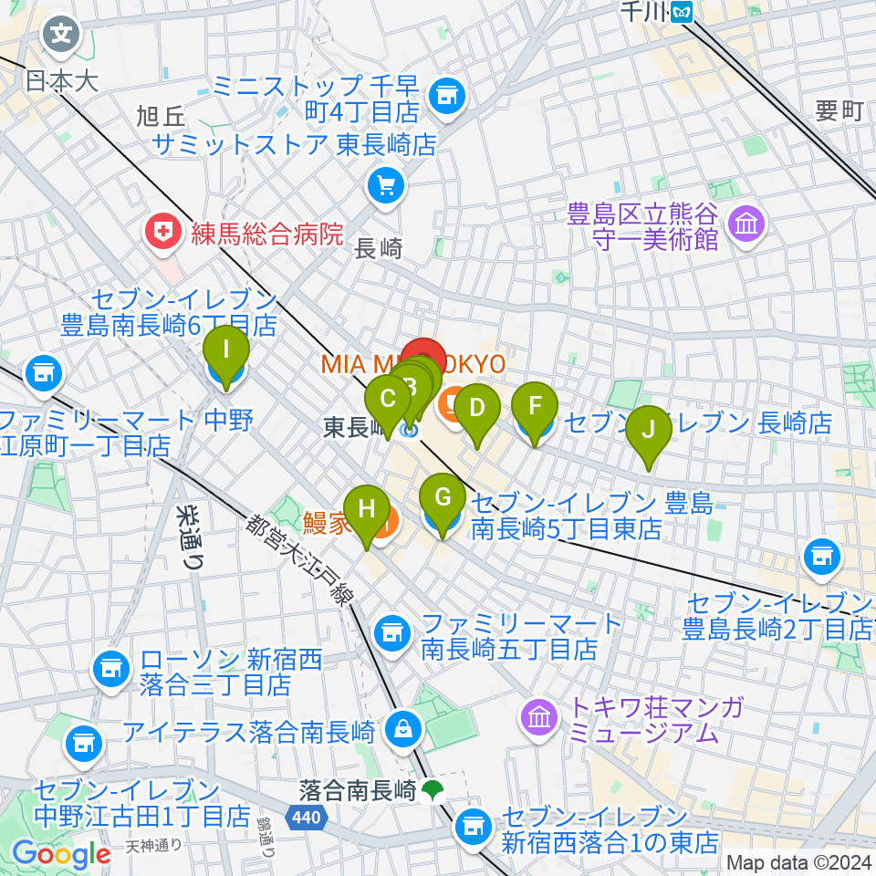 小劇場てあとるらぽう周辺のコンビニエンスストア一覧地図