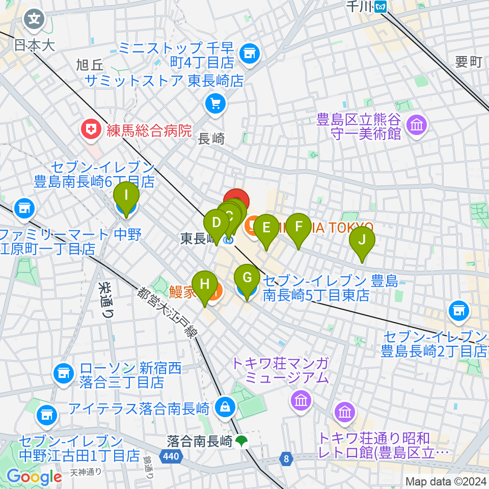 小劇場てあとるらぽう周辺のコンビニエンスストア一覧地図