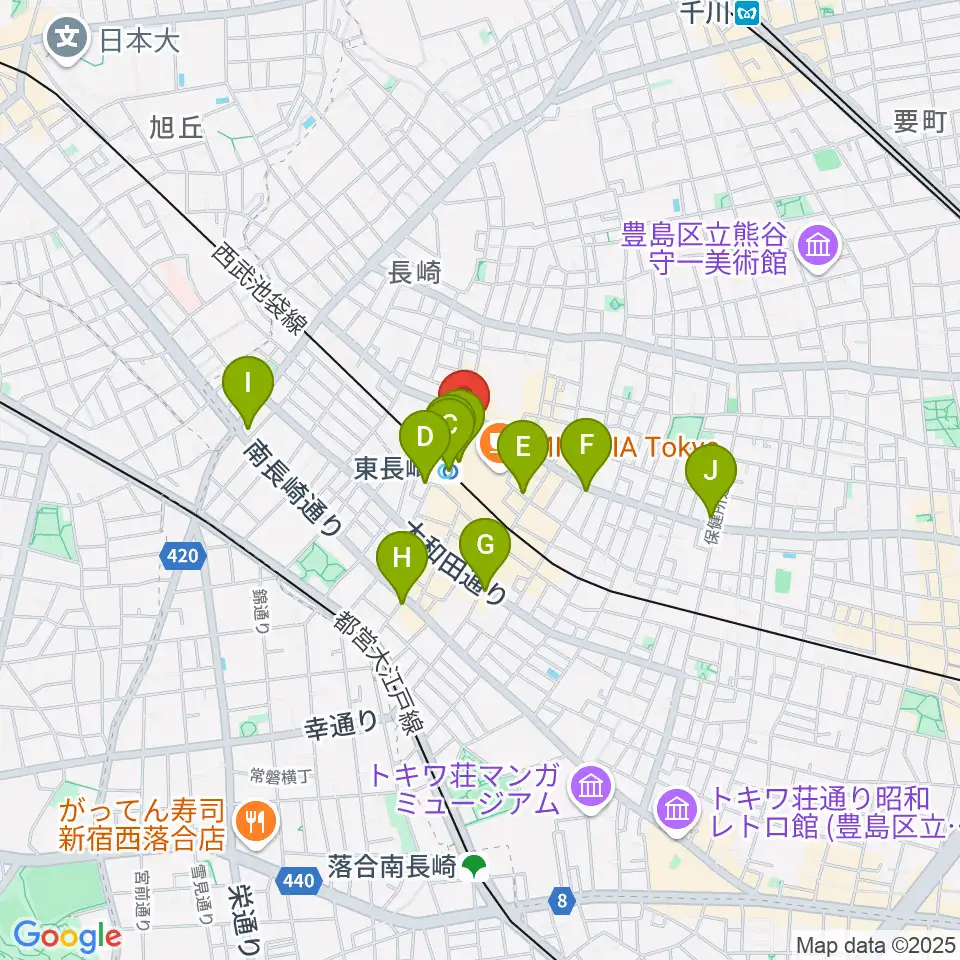 小劇場てあとるらぽう周辺のコンビニエンスストア一覧地図