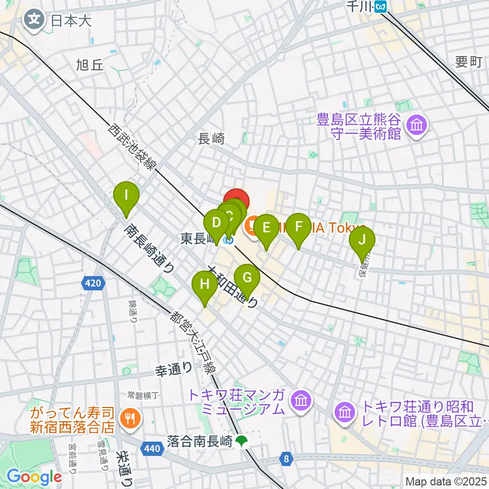小劇場てあとるらぽう周辺のコンビニエンスストア一覧地図