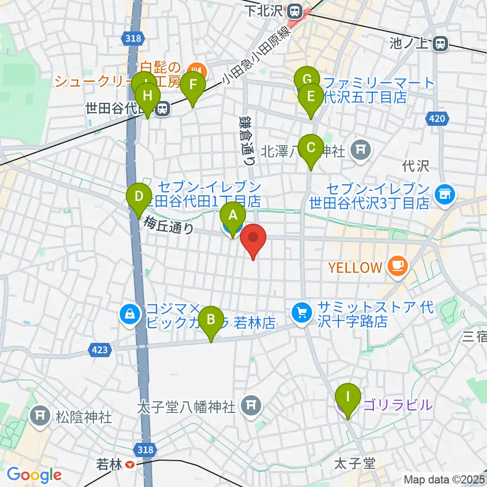 東演パラータ周辺のコンビニエンスストア一覧地図