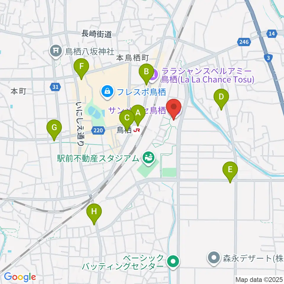 サンメッセ鳥栖周辺のコンビニエンスストア一覧地図