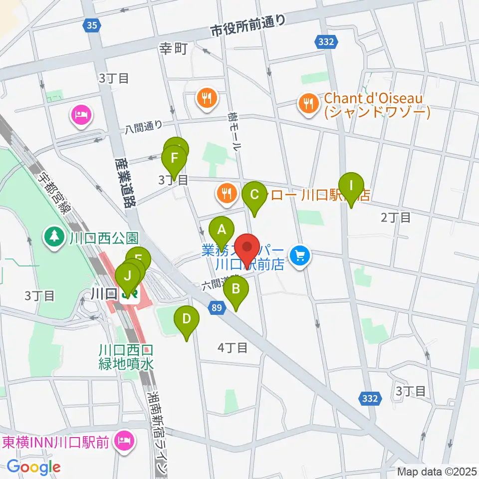 柏屋楽器 柏屋ミュージックサロン周辺のコンビニエンスストア一覧地図
