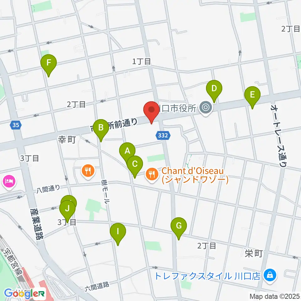 柏屋楽器 川口ミュージックプラザ周辺のコンビニエンスストア一覧地図