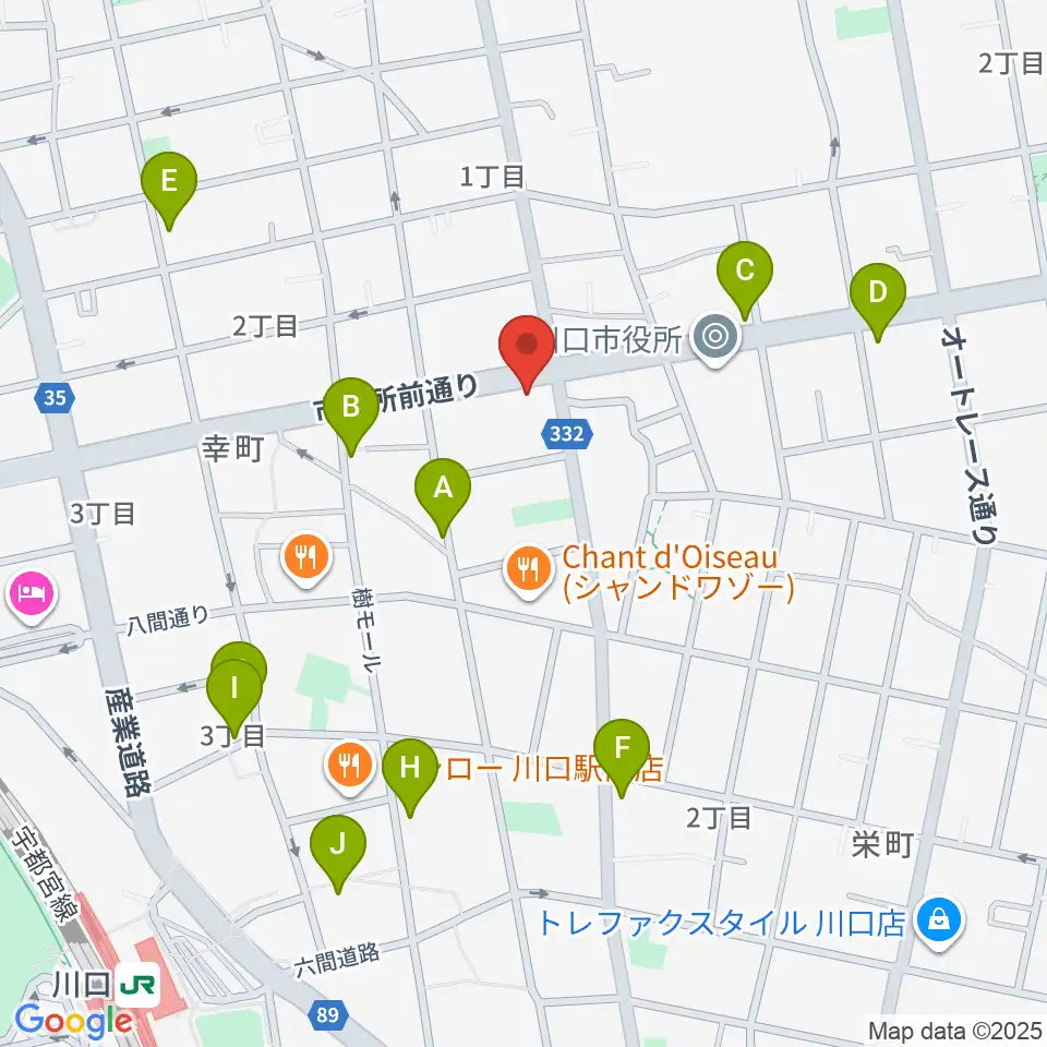 柏屋楽器 川口ミュージックプラザ周辺のコンビニエンスストア一覧地図