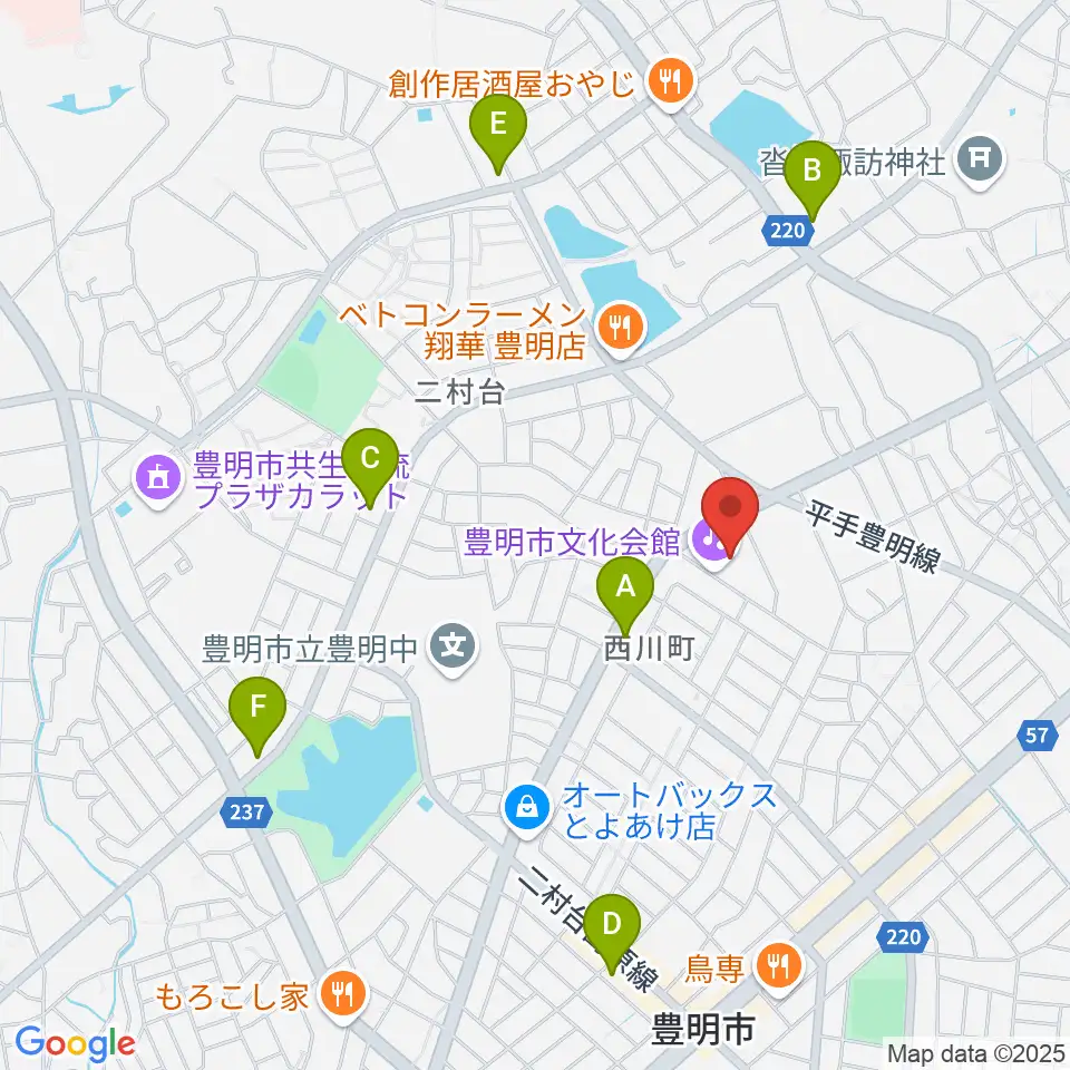 豊明市文化会館周辺のコンビニエンスストア一覧地図