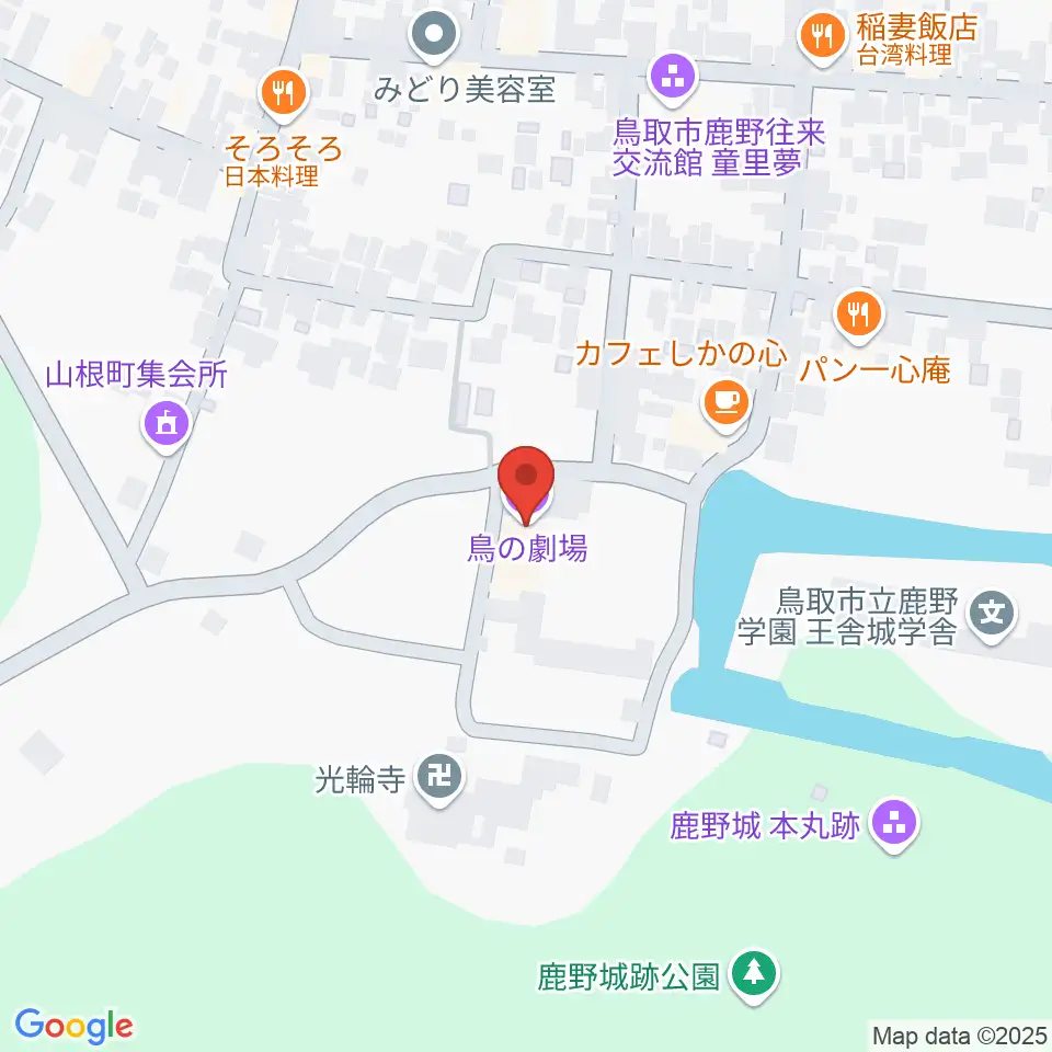 鳥の劇場周辺のコンビニエンスストア一覧地図
