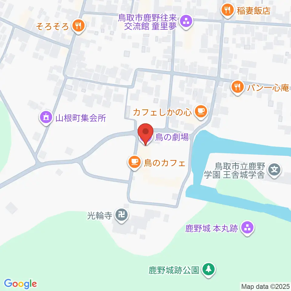 鳥の劇場周辺のコンビニエンスストア一覧地図