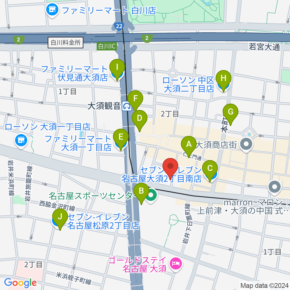 七ツ寺共同スタジオ周辺のコンビニエンスストア一覧地図