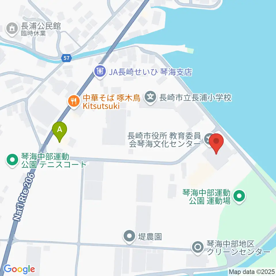 長崎市琴海文化センター周辺のコンビニエンスストア一覧地図