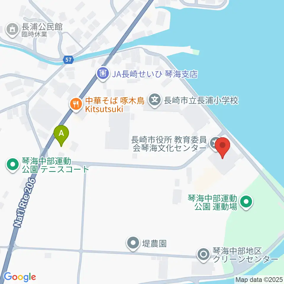 長崎市琴海文化センター周辺のコンビニエンスストア一覧地図