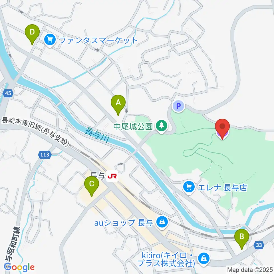 長与町民文化ホール周辺のコンビニエンスストア一覧地図