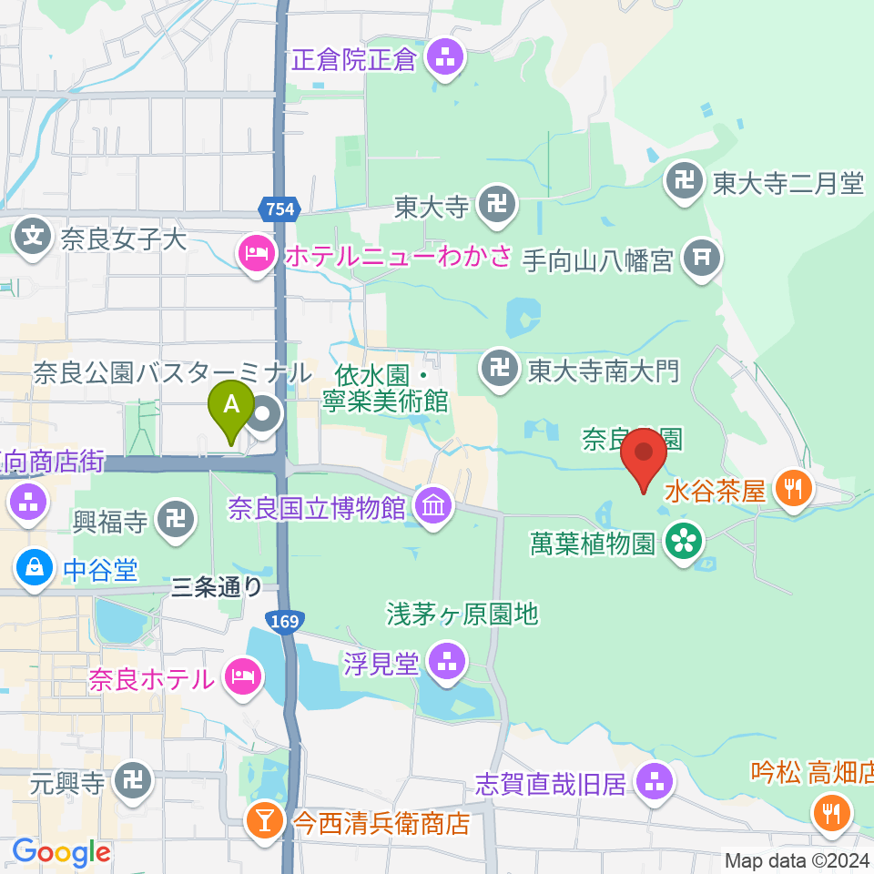 奈良春日野国際フォーラム 甍～I・RA・KA～周辺のコンビニエンスストア一覧地図