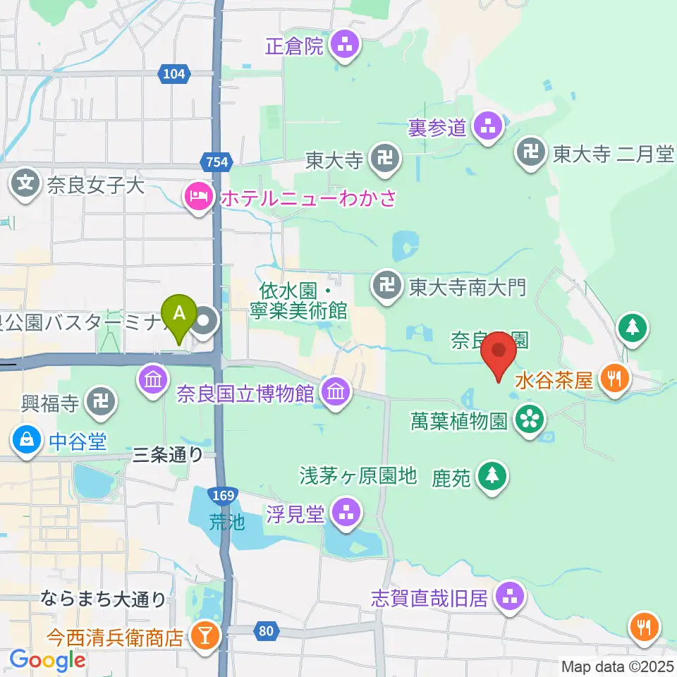 奈良春日野国際フォーラム 甍~I・RA・KA~周辺のコンビニエンスストア一覧地図