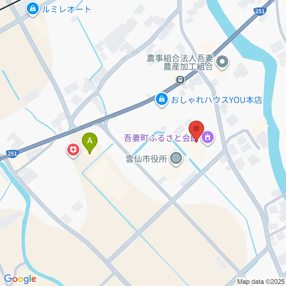 雲仙市吾妻町ふるさと会館周辺のコンビニエンスストア一覧地図