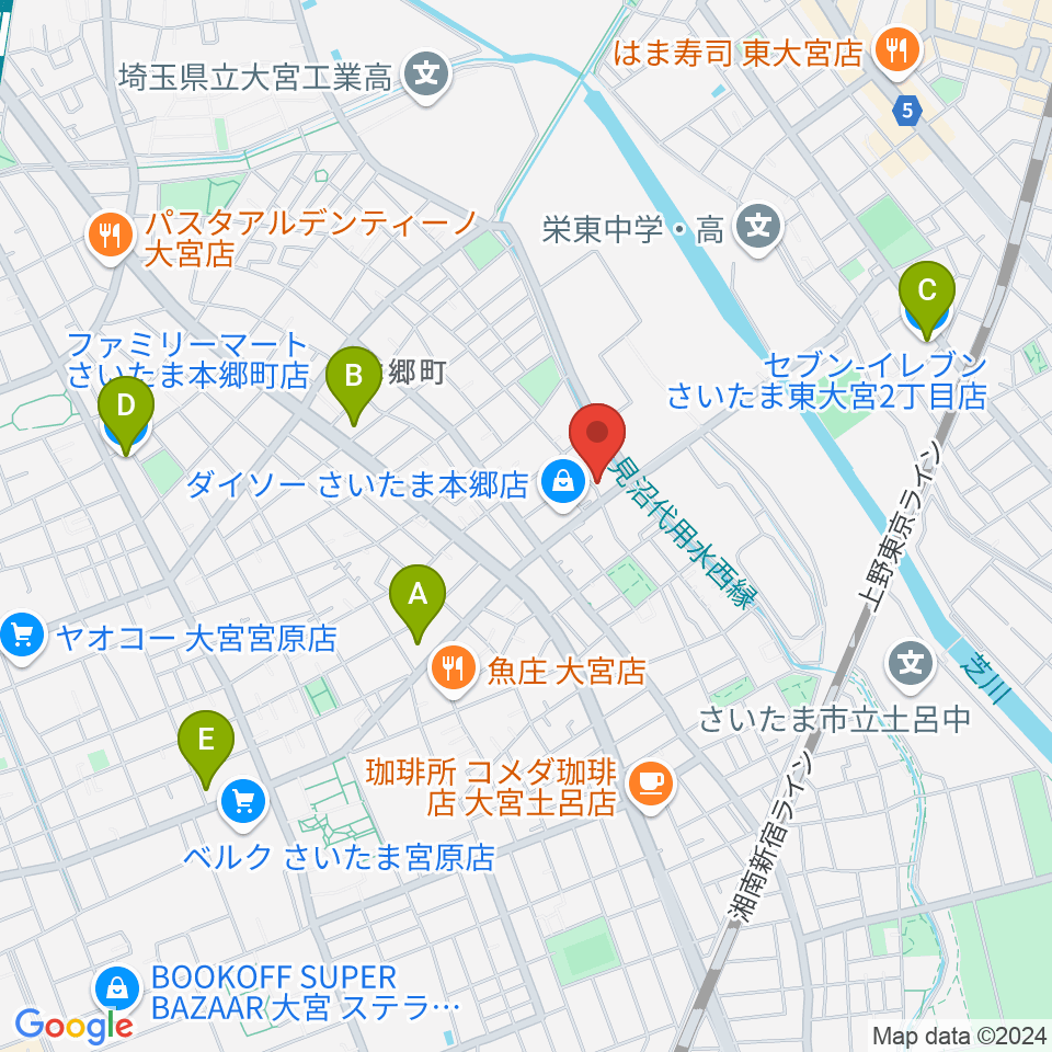 スタジオ・アリア周辺のコンビニエンスストア一覧地図