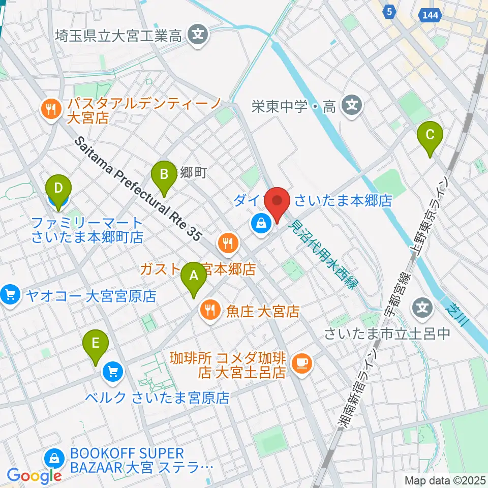 スタジオ・アリア周辺のコンビニエンスストア一覧地図