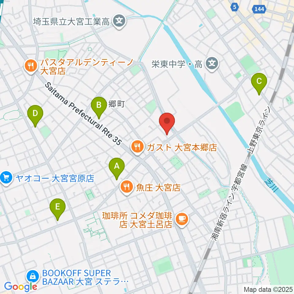 スタジオ・アリア周辺のコンビニエンスストア一覧地図
