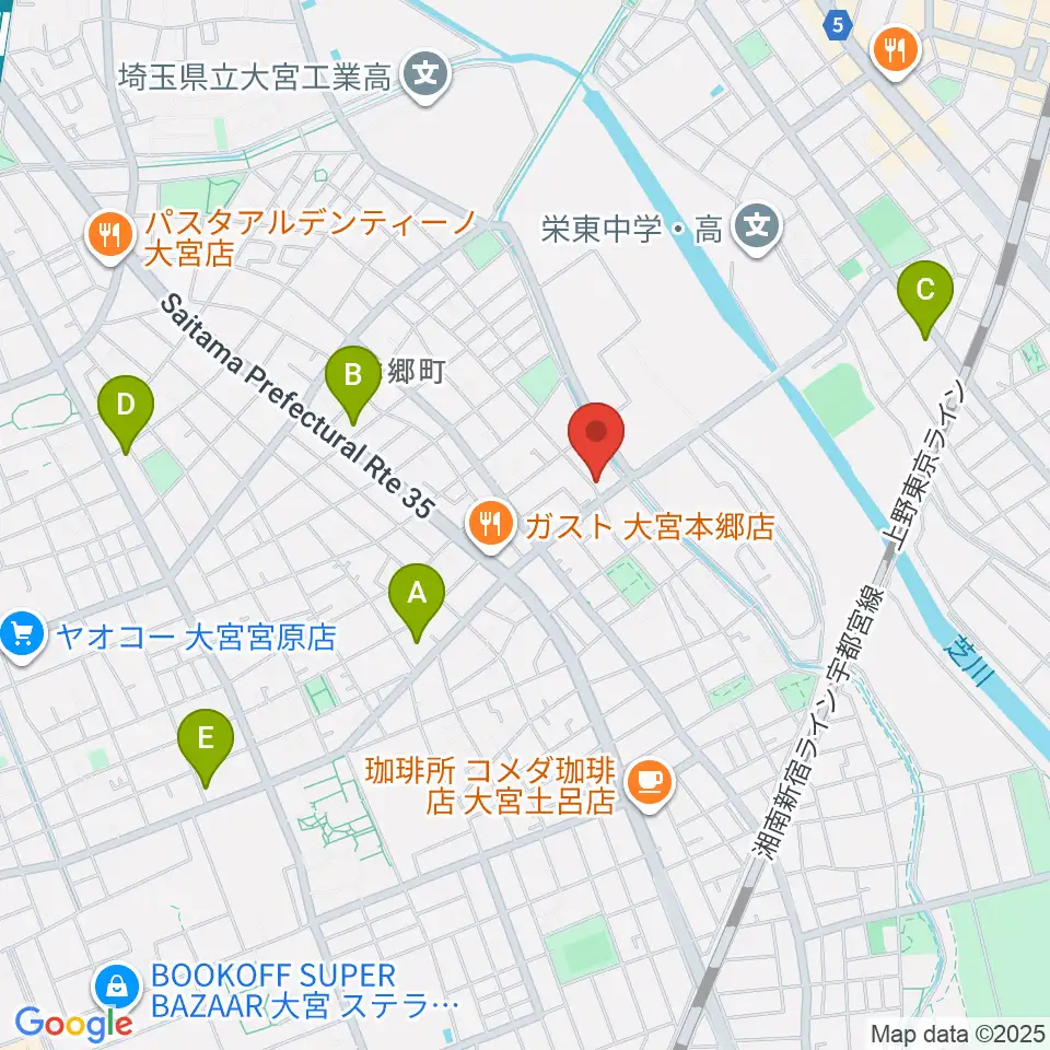 スタジオ・アリア周辺のコンビニエンスストア一覧地図