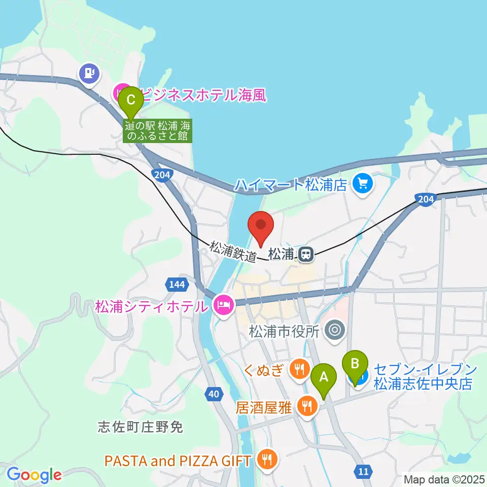 松浦市文化会館周辺のコンビニエンスストア一覧地図