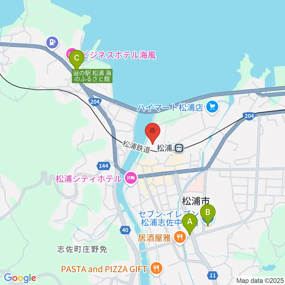松浦市文化会館周辺のコンビニエンスストア一覧地図