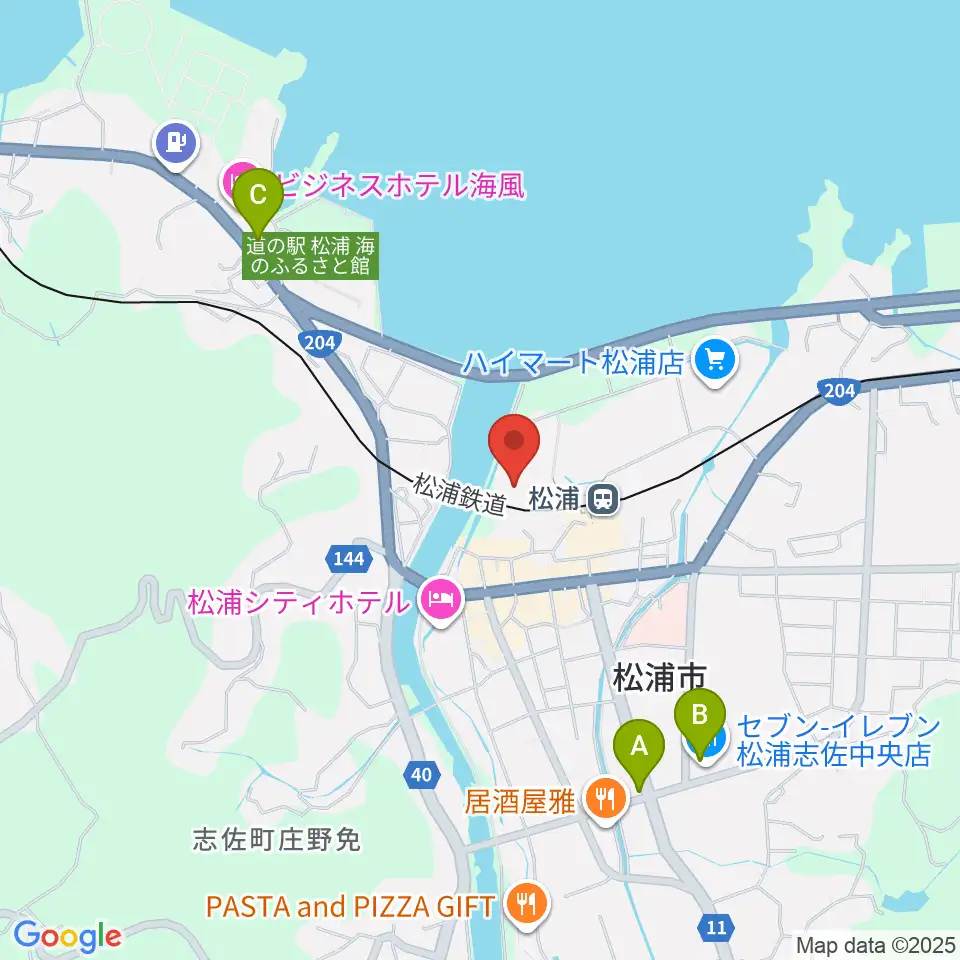 松浦市文化会館周辺のコンビニエンスストア一覧地図