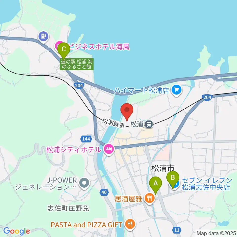 松浦市文化会館周辺のコンビニエンスストア一覧地図