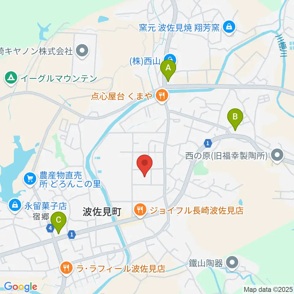 波佐見町総合文化会館 ウェイブホール周辺のコンビニエンスストア一覧地図