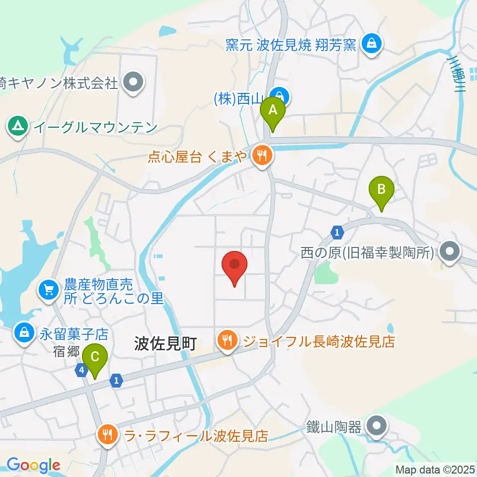 波佐見町総合文化会館 ウェイブホール周辺のコンビニエンスストア一覧地図