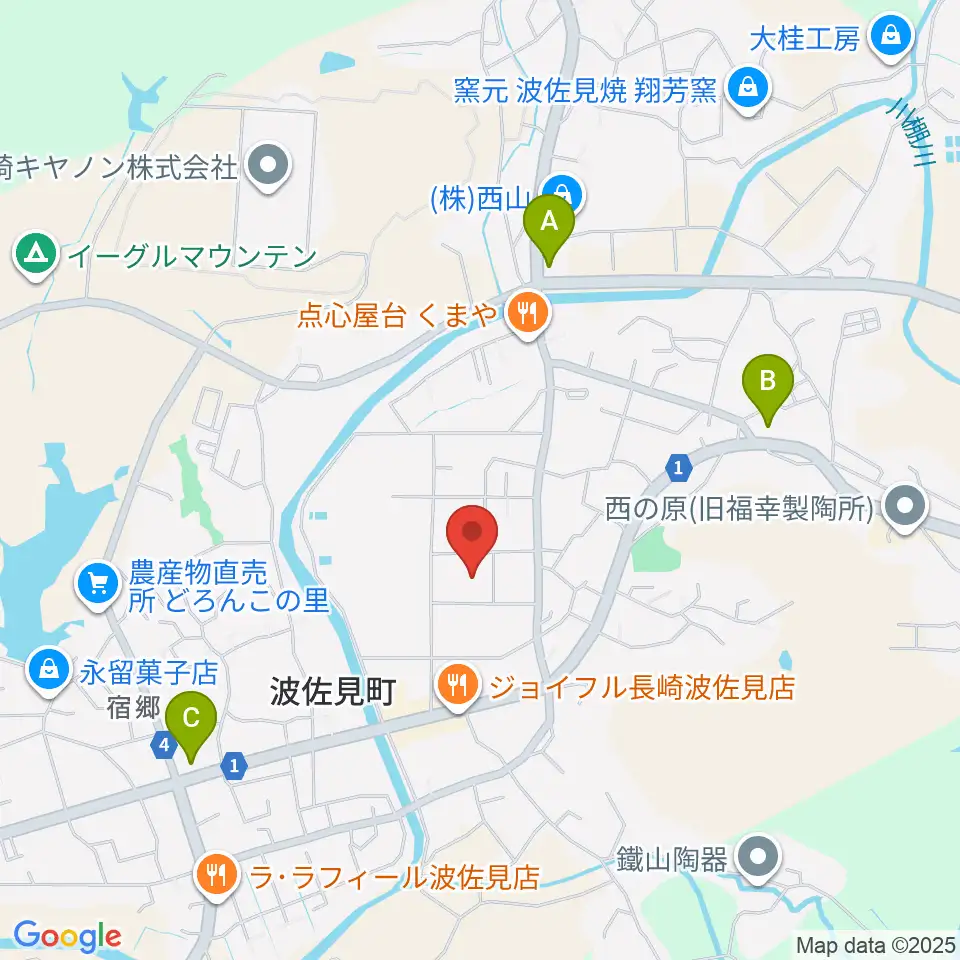 波佐見町総合文化会館 ウェイブホール周辺のコンビニエンスストア一覧地図