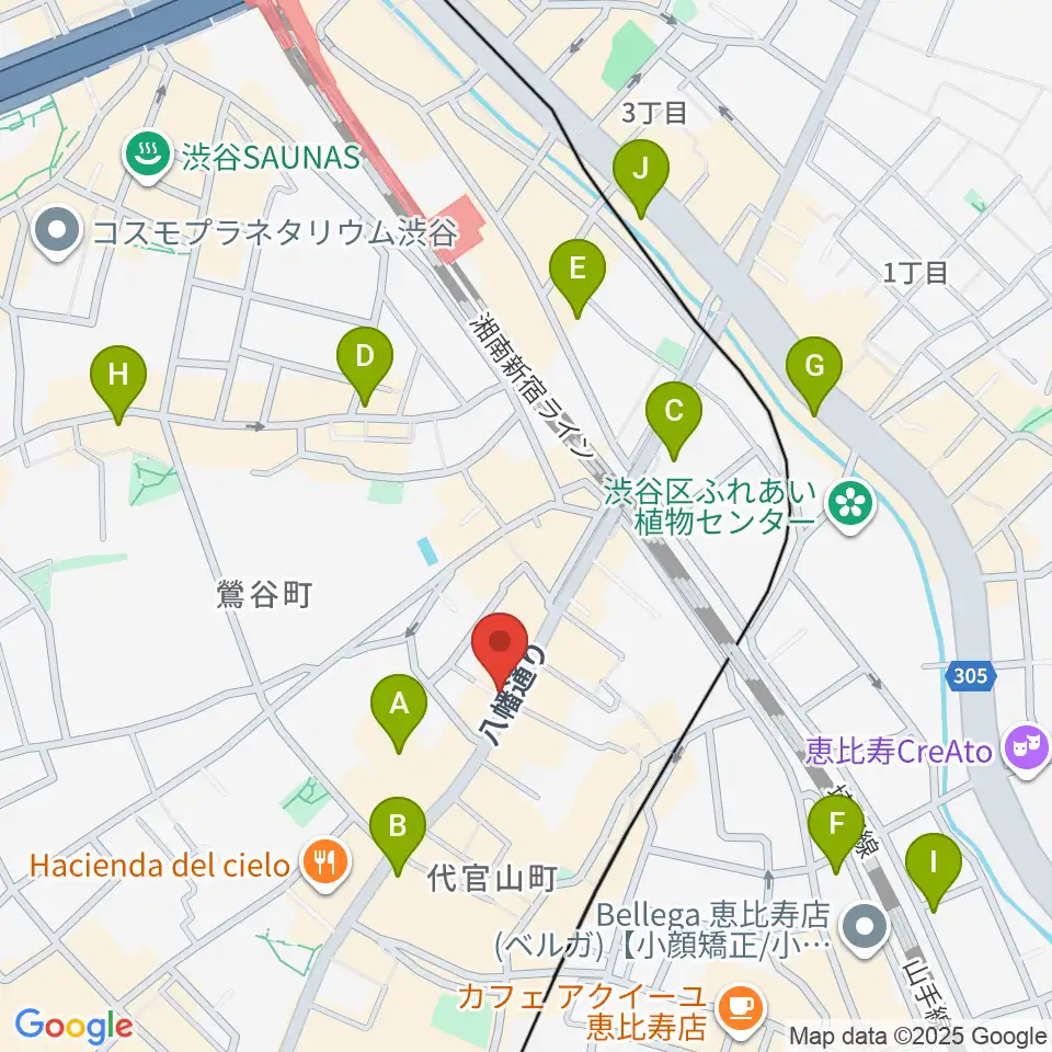 代官山NOMAD周辺のコンビニエンスストア一覧地図