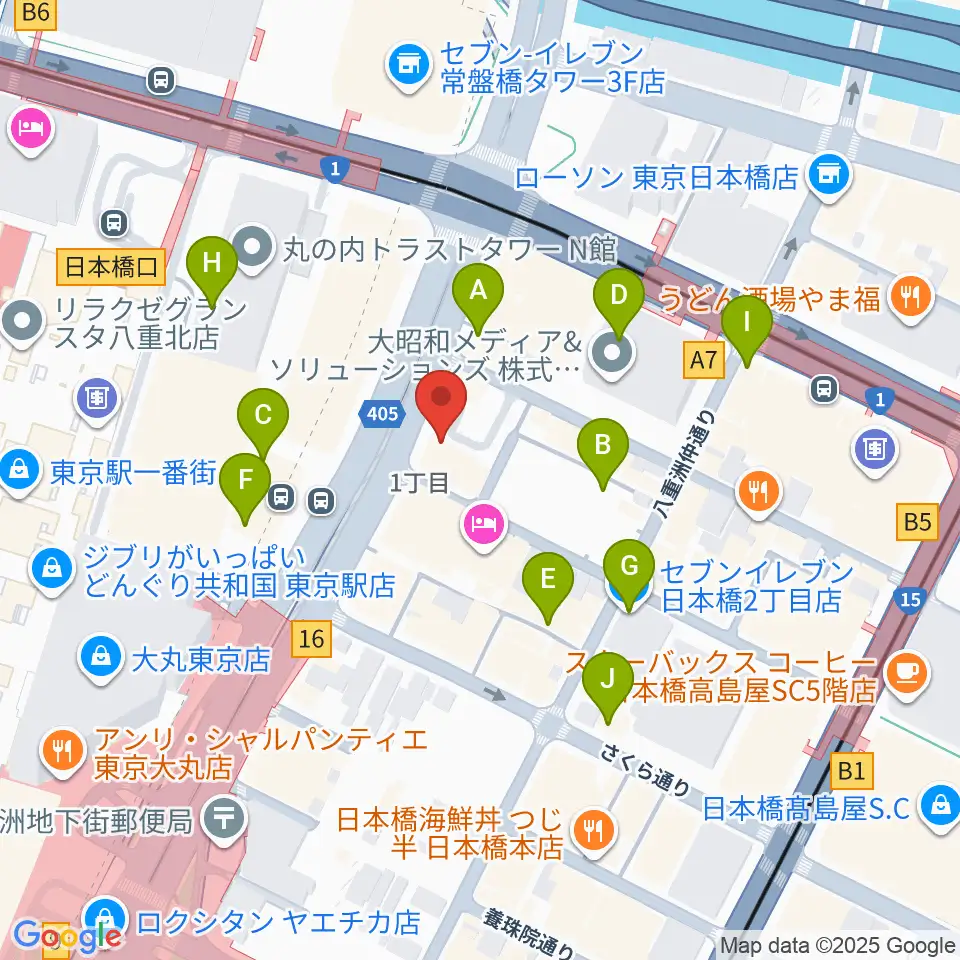 シアーミュージック 東京校周辺のコンビニエンスストア一覧地図