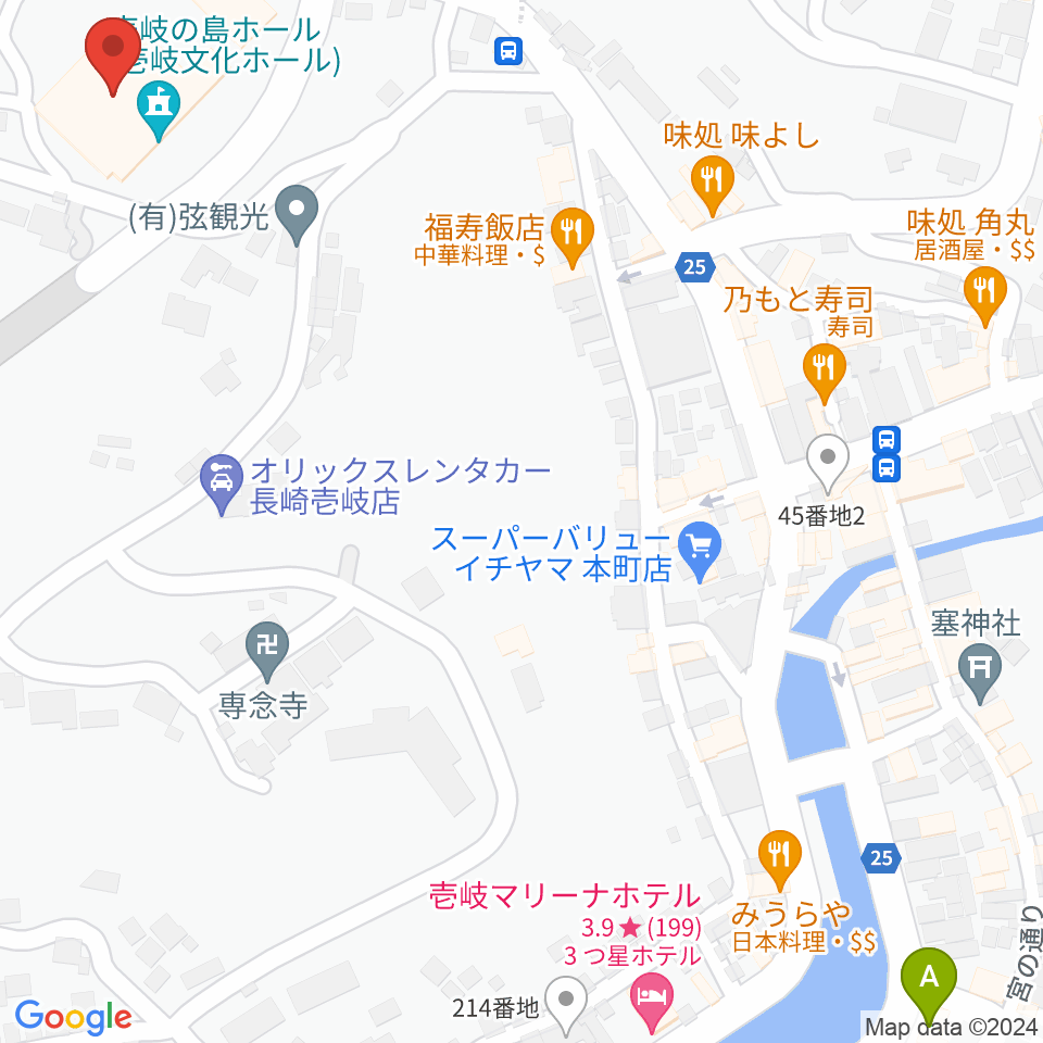 壱岐の島ホール周辺のコンビニエンスストア一覧地図