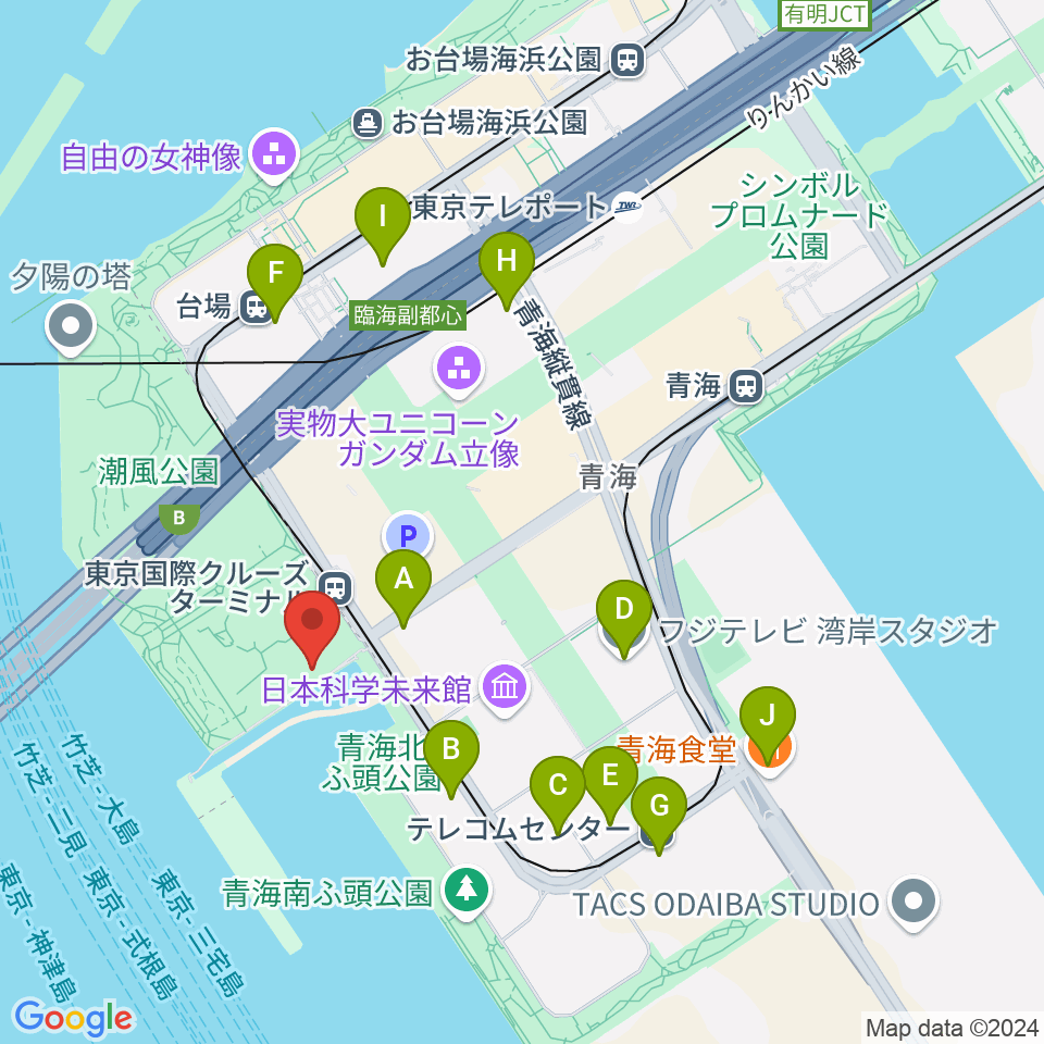 船の科学館周辺のコンビニエンスストア一覧地図