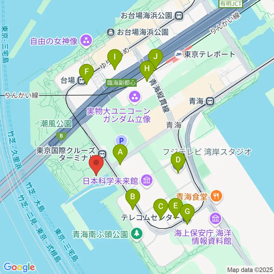 船の科学館周辺のコンビニエンスストア一覧地図