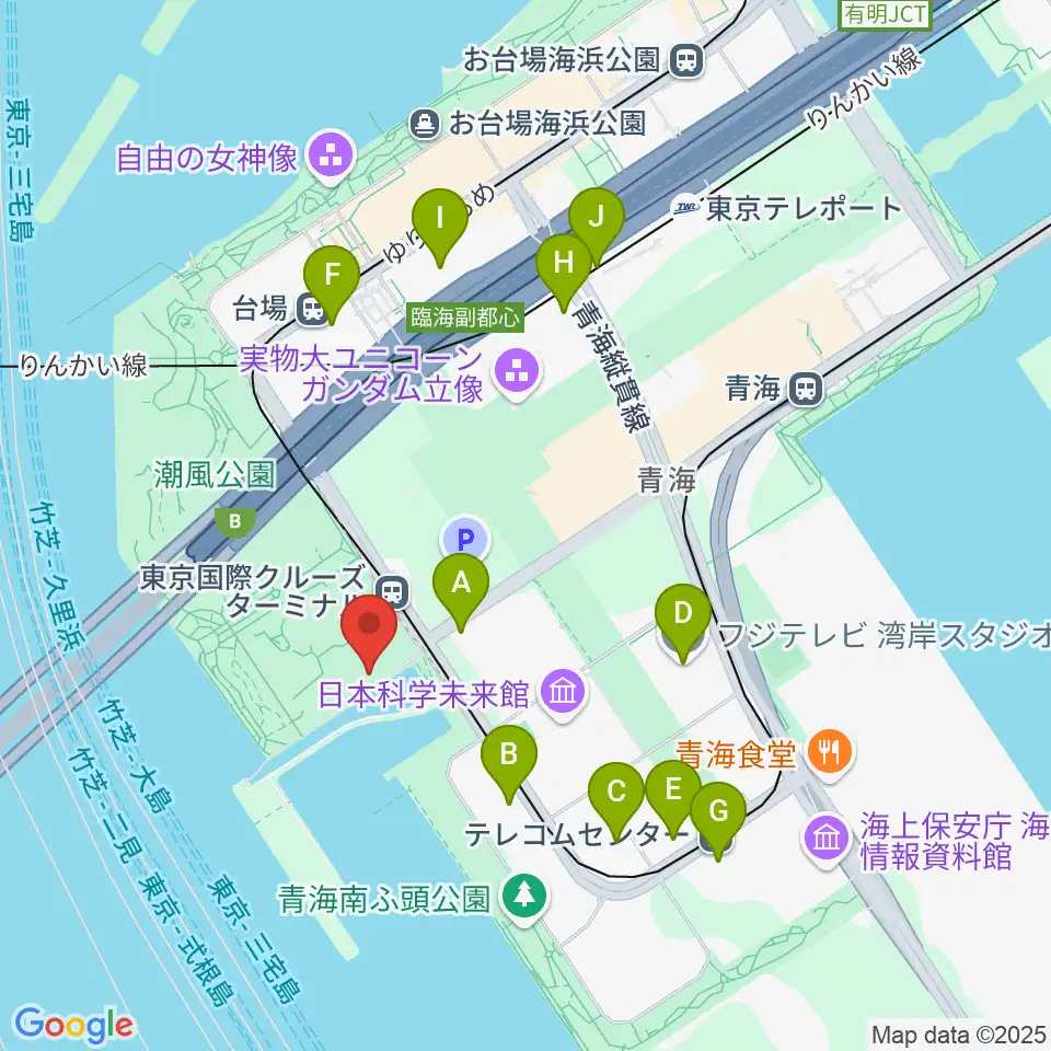船の科学館周辺のコンビニエンスストア一覧地図