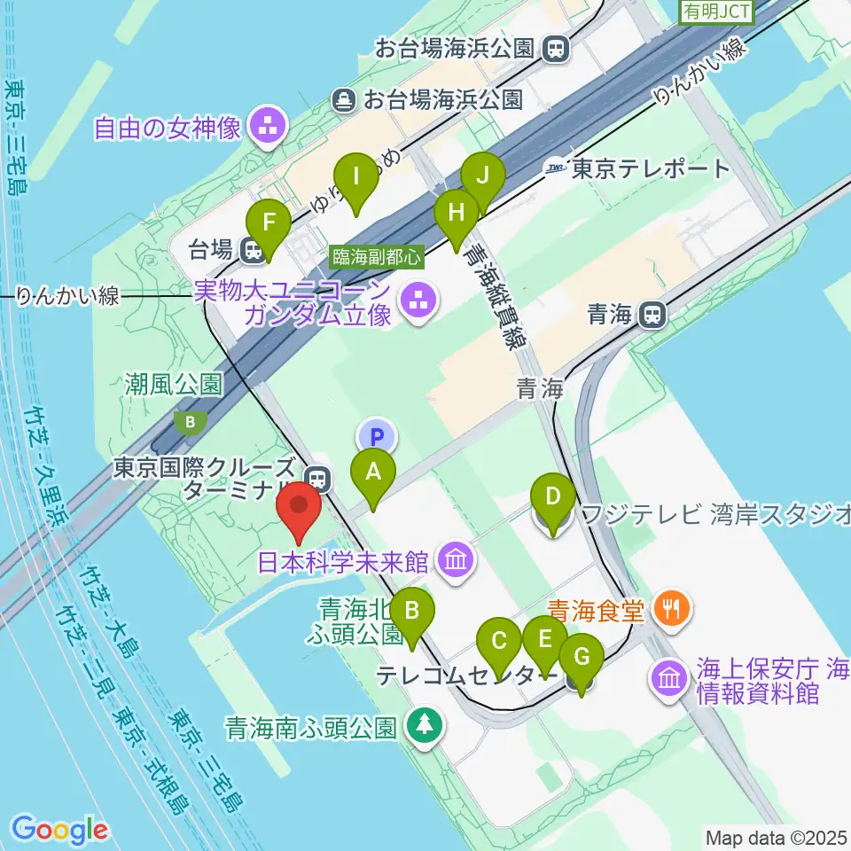 船の科学館周辺のコンビニエンスストア一覧地図