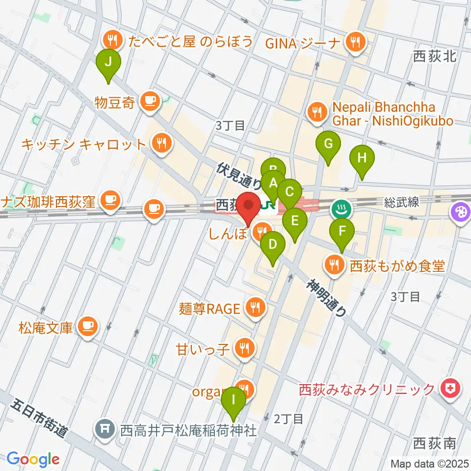 西荻窪アートリオン周辺のコンビニエンスストア一覧地図