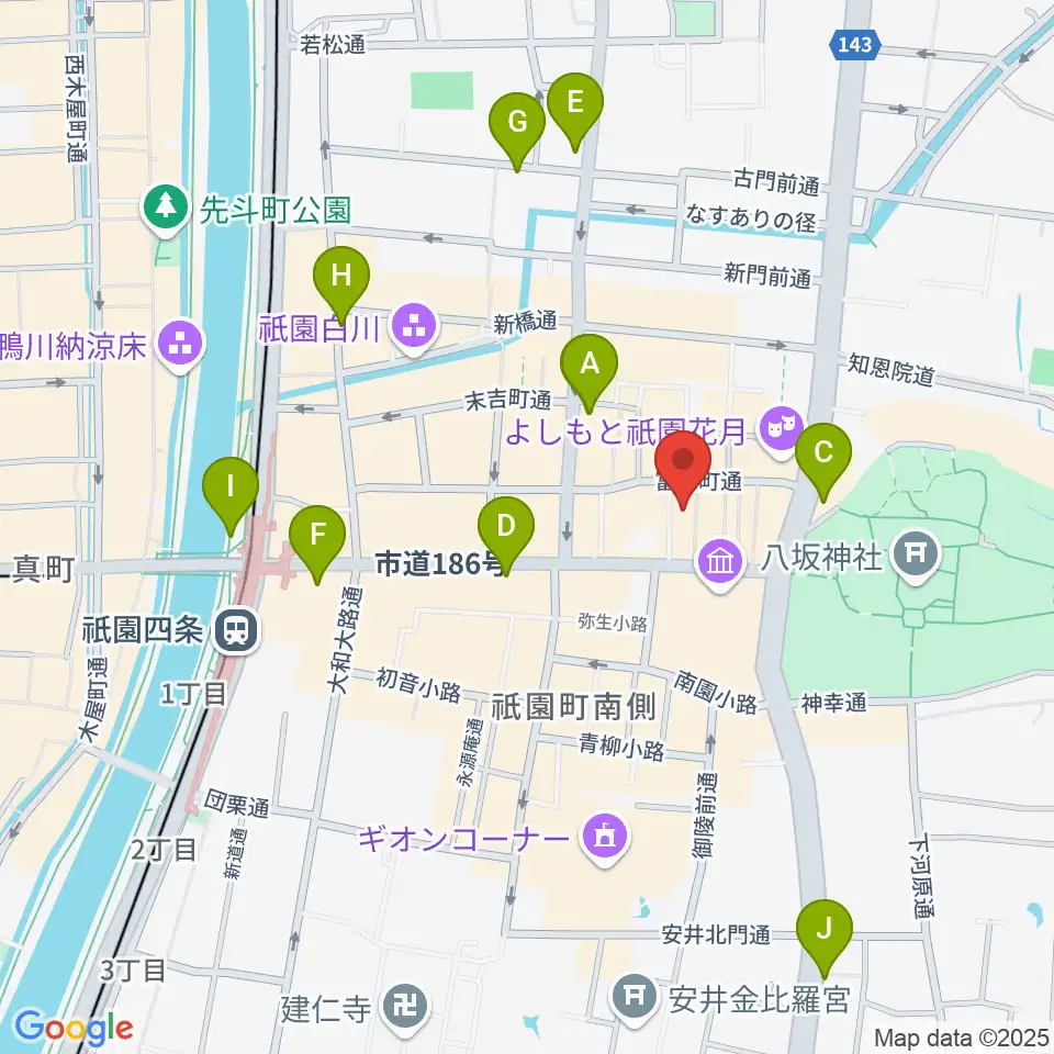 ジョニーエンジェル京都店周辺のコンビニエンスストア一覧地図