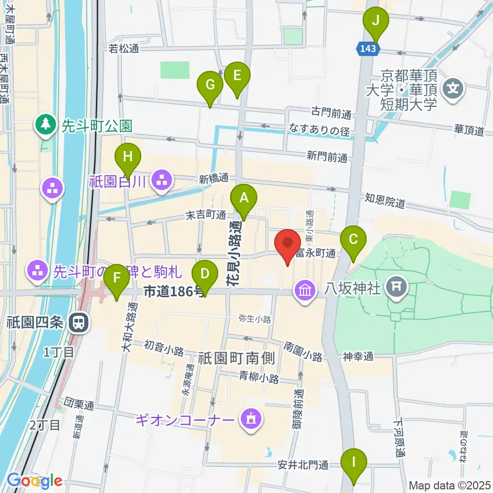 ジョニーエンジェル京都店周辺のコンビニエンスストア一覧地図