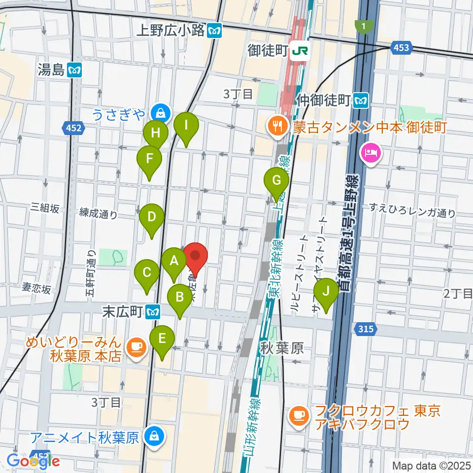 カフェ・トリオンプ周辺のコンビニエンスストア一覧地図