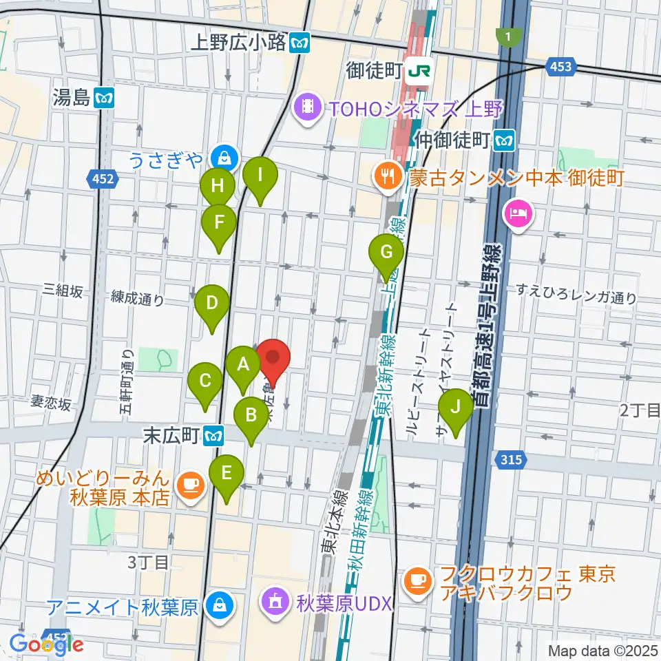 カフェ・トリオンプ周辺のコンビニエンスストア一覧地図